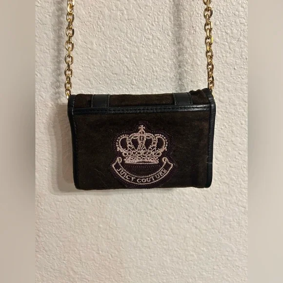 Juicy Couture Brown Vintage Wallet with Pink and Gold Details - Picture 3 of 5